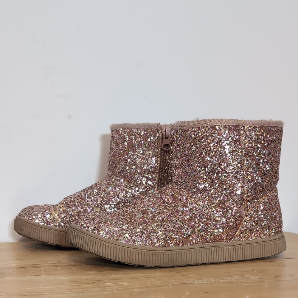 Cat & Jack Girls Lined Sparkle Boots Winter Boots